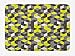 Produktbild WYICPLO Grey and Yellow Bath Mat, 3D Print Inspired Modern Geometrical Boxes Cubes Image, Plush Bathroom Decor Mat with Non Slip Backing, 23.6 W X 15.7 W Inches, Mustard Yellow Black and White