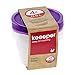 Produktbild keeeper Frischhaltedosenset 4-teilig, 4 x 800 ml, Ø 14 x 9 cm, Fredo Fresh, Lila Transparent