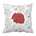 Produktbild Ocabags Rhododendron Flower Floral Black White Colorful Throw Pillow Cushion Cover 18x18 Inch 45x45cm