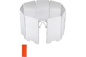 Thapncow 14 Placas Cortavientos Camping Gas, Parabrisas Aluminio Plegable, Plegable Paravientos Camping, Estufa Al Aire Libre Parabrisas Camping