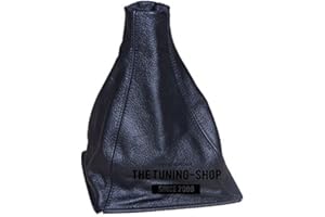 THE TUNING-SHOP Soufflet de levier de vitesse en cuir noir