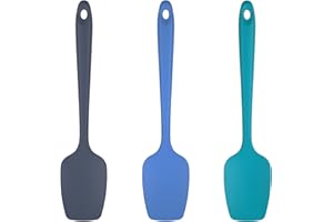 Cucchiaio Spatola Silicone Set 3: U-Taste 315℃ Resistenza al Calore Leccapentola in Gomma Flessibile senza BPA, per Cucinare Raschiare Mescolare, Utensili da Cucina (Multicolore)