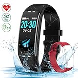 【Einfache und schnelle Aufladung】Kein zusätzliches Ladekabel, einfach das rechte Band vom Tracker abziehen und den USB Plug in USB Port von Laptop, Netzadapter oder Powerbank stecken. Nach ca. 1,5 Stunden wird der Tracker voll aufgeladen. Der Akku hält im Standby-Modus 8-20 Tage, die Laufzeit dauert ca. 7-10 Tage.