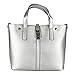 Produktbild Tom & Eva Damen Handtasche 15A-713 inkl. Kosmetiktasche silber