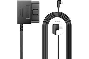 Azdome OBD Kit de Câblage avec Type C Port Pour Caméra de tableau de bord, facile à installer, prend en charge le mode de stationnement pour caméra de voiture 3 m 12 V-24 V à 5 V