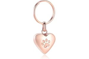 MEMORIAL JEWELRY Llavero de urna de cremación para Mascotas, Ceniza Humana, Perro, Gato, Keepsake Memorial, urna para Llavero, Soporte para Cenizas para Mujeres y Hombres