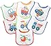 7 Days ot the week Baby bibs with Velcro Fastening Plastic Backed 3 Designs 0-6 (Days of the week Boys)