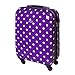 Produktbild Handgepäck Bordgepäck Kabinentrolley Hartschalen Koffer für Kurzreisen Urlaub Reisen Businesskoffer Trolley Case TSA Schloss 30 Liter Lila Punkte 555 Fehlproduktion555 Fehlproduktion