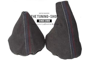 THE TUNING-SHOP LTD Soufflet de levier de vitesse manuel et soufflet de frein à main en alcantara manuel Anthracite/coutures MPOWER