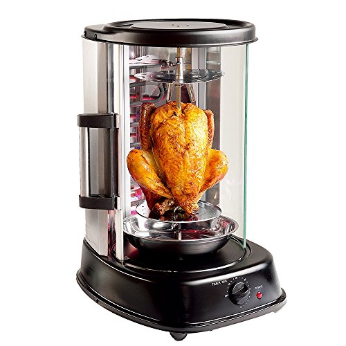 Preisvergleich Produktbild Dönergrill Rotisserie,Tischgrill mit zu hause für Huhn und Kebab,Schwarz
