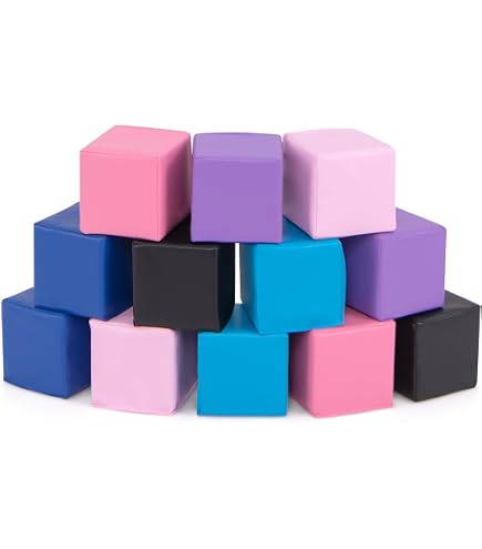 Blocs De Construction En Mousse Pour Bébé Jouet Éducatif Housse En Velours, cubes: bleu lagune-bleu glacier-gris de montagnes, 6 Pieces Blocs De Construction En Mousse Pour Bébé Jouet Éducatif Housse En Velours, cubes: bleu lagune-bleu glacier-gris de montagnes, 6 Pieces