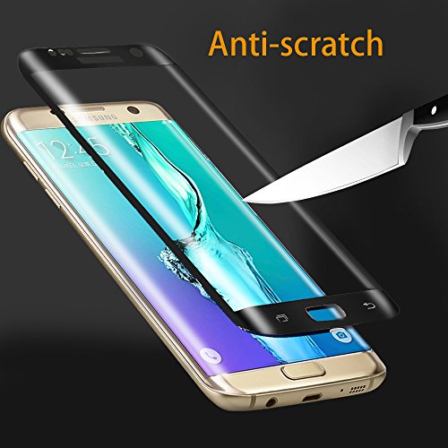 SamSung Galaxy S6 Edge Plus Displayschutz,Mture Schutzfolie [stoßfest] [robust und praktisch] Schutzfolie Gehärtetes Glas Displayschutzfolie für SamSung Galaxy S6 Edge Plus (Schwarz) - 3