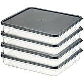 Orret Home 4 Adet Buzdolabı Organizeri &ndash; PP Plastik Şeffaf ve Ayarlanabilir Saklama Kabı, Gıdaları Taze Tutan Fresh Box, &Ccedil;ok 