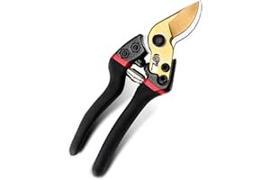 LEXETER Professional Secateurs, Premium Titanium Blades and Dip Moulding Handles, Bypass Pruners for Gardening Plants, Secateurs & Pruning Scissors