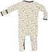 Organic Cotton Baby Clothes Long Sleeve Footie GOTS Certified (Grey, 3-6m)