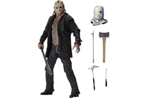 ANJINGUANG Jason Voorhees - Figura de acción de anime, 18 cm, articulaciones móviles, modelo de postura de pie con máscara, estatua de PVC, coleccionable, decoración del hogar, regalos