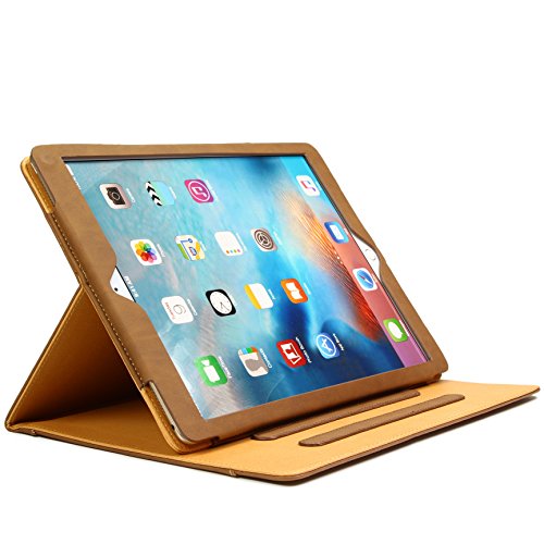 Original Urcover® Tasche Smart Cover iPad Pro 12.9 Zoll ( 2015 /2016 Version) Schutz Hülle Case [Sleep / Wake Funktion] und inkl Displayschutzfolie & Zubehör | Dunkel Braun - 2