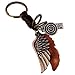 Produktbild Vintage PU Leder Engelsflügel Muster Schlüsselanhänger Schlüssel Anhänger