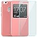 Produktbild Zanasta Designs Tasche + Panzerglas Huawei P10 Lite (WAS-LX1A) Case Schutzhülle Flip View Cover mit Fenster und Kameraschutz | Rosa