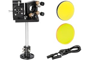 Primer montaje de espejo de la serie E de Cloudray con base combinador de haz y espejo Si D25mm 1 pieza y combinador de haz D25mm 1 pieza y puntero rojo D10mm para cortador láser de CO2 DIY