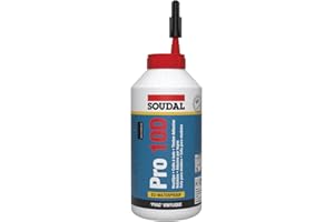 BC PROFILES Soudal Pro 10D Fast Drying PVA Based Solvent Free Wood Adhesive | Dries Semi-Transparent - Suitable for Bonding of Wood, Chipboard and veneer - 750g - White