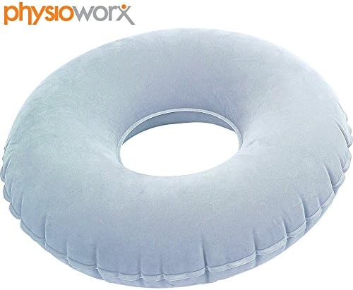 Physioworx Inflatable Pressure Relief Cushion 45cm | Hemorrhoid Relief Cushion | Pregnancy Cushion | Round Donut