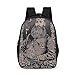 Produktbild Zhcon Schädel Printed Schulrucksack Praktischen Leichtgewicht Schultasche Backpack Studenten Freizeitrucksack Funktionsrucksack für Mehr Stauraum Shopping 32x18x42 Centimeters Polyester Schwarz