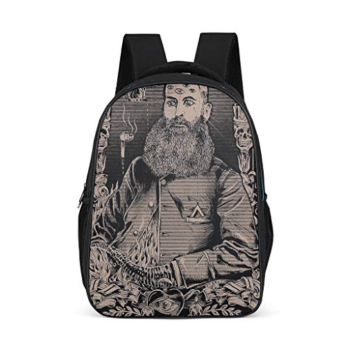 Preisvergleich Produktbild Zhcon Schädel Printed Schulrucksack Praktischen Leichtgewicht Schultasche Backpack Studenten Freizeitrucksack Funktionsrucksack für Mehr Stauraum Shopping 32x18x42 Centimeters Polyester Schwarz