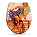 Produktbild WC Sitz mit Absenkautomatik -"Pin Up Girl" Design - Duroplast Toilettendeckel mit Motiv inkl. Montagesatz - Grinscard