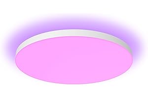 Philips Hue White and Color Ambiance Datura Deckenleuchte Groß, ⌀57,4 cm, rundes LED Panel, weiße & farbige Deckenbeleuchtung, Sprachsteuerung mit Alexa, Apple Home & Google Assistant, weiß