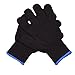 Mudder 2 Pack Heat Resistant Gloves for Curling, Curling Wand and Flat Iron, Black and Blue