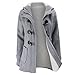 Produktbild Frau Mantel JYJMFrauen halten warme Windjacke Outwear warme Wolle schlanke lange Mantel Jacke Graben (3XL, Grau)
