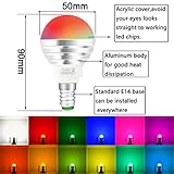 (4 Pack)LED RGBW Lampen, Sunpion® 3W E14 Glühlampen Dimmbar Glühbirne, inklusive Fernbedienung, Farbwechsel Lampen, LED Birnen, LED Leuchtmittel (RGBW 3W E14 4Pcs) - 2
