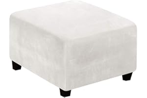 Meigeh Hocker bezug rechteckig hockerbezüge bezug für hocker quadratisch ottomane hocker bezug Ottomane Schonbezug Elfenbein