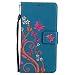 Produktbild Nancen Compatible with Handyhülle Galaxy J7(2017) Hülle, Galaxy J7(2017) / SM-J720 Leder Wallet Tasche Brieftasche Schutzhülle, Prägung Schmetterling Muster