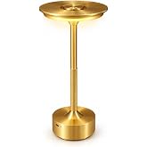Toronto Şarjlı Dokunmatik Masa Lambası 2W &ndash; 3 Renk Işık, USB Şarjlı Gold LED Masa Lambası, Ev, Kafe, Restoran ve Balkon Kulla