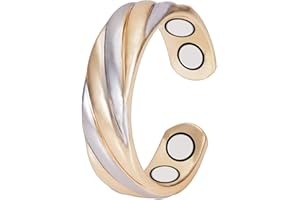 YINOX 2,3-Zoll-Magnettherapie-Kupferring für Männer und Frauen, 4 starke Magnete lindern effektiv Arthritis und Migräne, frei einstellbarer Magnetschmuck