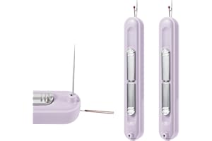 BOXOB 2 Pièces 2 en 1 Enfile-Aiguille Découseur, Outils d'Enfilage et de Retrait de Fil Extensible Enfile-Aiguille et Découseur de Couture pour l'Artisanat Fournitures de Matelassage (Violet)