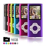 Ueleknight Lecteur MP3 MP4 avec Carte Micro SD 16G, Lecteur de Musique Numérique Portable/Vidéo/E-Book/Visualisation d'images, Lecteur de Musique économique avec écran de 1,8 Pouces