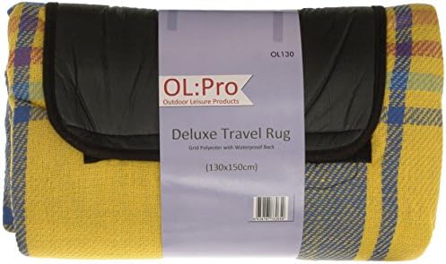 OL:Pro OL130A Deluxe Fleece Picnic Rug with Plastic Back (Colors May Vary)
