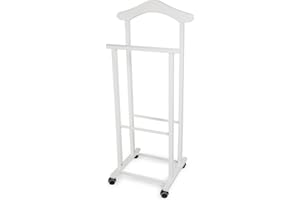 Arredamenti Italia - 102 ATRI - Galán De Noche en madera de haya color blanco - 46 x 37 x 105 cm