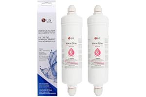 LG ADQ73693901 Wymienny wkład filtra wody do lodówki "Push Fit Fitting" (2 sztuki)