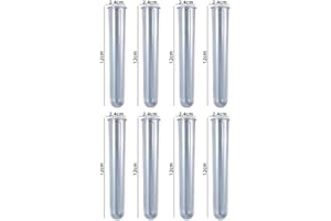 Glorlliant 8 tubos de ensayo acrílico para estación de propagación de plantas, molde de silicona epoxi, molde de resina, tubo de ensayo, jarrones para plantas hidropónicas, flores, transparente