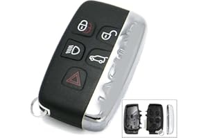 KUYUANSU 4 + 1 Botones Funda de Carcasa de Llave remota Funda de Carcasa Fob 5 Botones para Jagua XFL XE XJ con Palabras