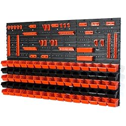 Lot de 75 XS en noir et orange boites avec supports, porte-outils