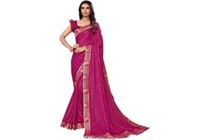 SIRIL Damen Sari aus Lycra mit Spitze und Peral, mit ungenähtem Blusenteil