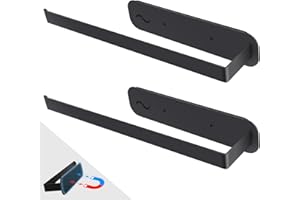 EXLECO 2 x uchwyt na ręczniki kuchenne, magnetyczny uchwyt na papier kuchenny, bez wiercenia, uchwyt magnetyczny na papier ze stali nierdzewnej, z mocną adsorpcją, uchwyt na lodówkę, kuchenkę