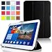 Produktbild Mulbess - Samsung Galaxy Tab 4 10.1 (10,1 Zoll) Slim Smart Leder Tasche Hülle Case - Premium Tablet-PC Schutzhülle Case Tasche Etui Sleeve Cover mit Easy Standfunktion für Samsung Galaxy Tab 4 10.1 SM-T530/531/535 Farbe Schwarz
