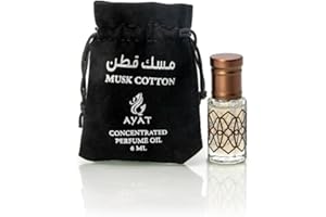AYAT PERFUMES – Huile Parfumée Musk Cotton 6 ml Senteur Arabian Orientale | Extrait de Parfum/Attar Odeur Longue Durée | Musc Halal Sans Alcool Fabriqué à Dubaï Pour Homme et Femme - Musk Gold