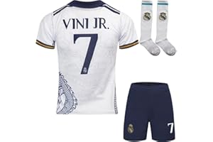 YSGTZY R. Madrid Vini Jr. #7 Vinicius Special Dragon Edition Football Soccer Jersey/Shorts Socks Gift Set Youth Sizes